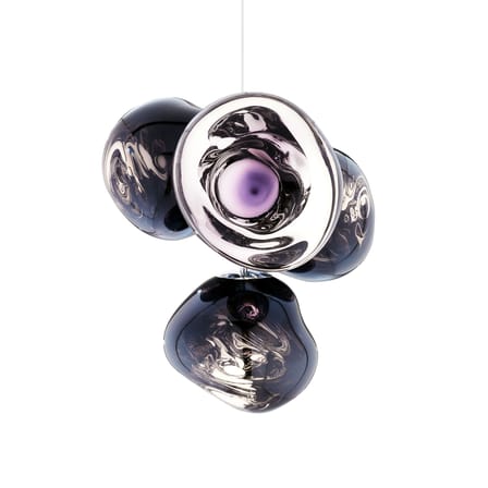 Melt Chandelier Pendant plastic material grey / Small - LED / Ø 98 x H 103 cm - Tom Dixon