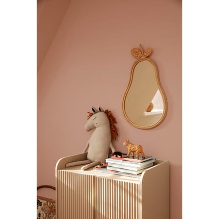 Rangement Sill bois beige / L 70 x H 110 cm - Rainuré - Ferm Living