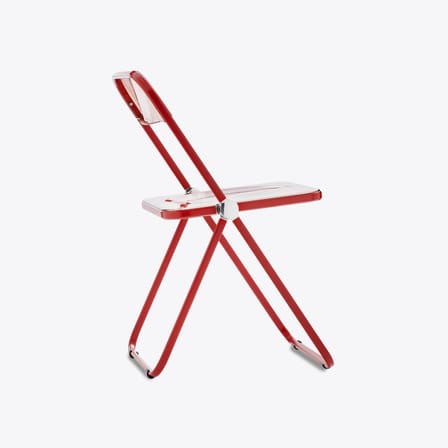 Sedia pieghevole Plia materiale plastico rosa / Giancarlo Piretti, 1967 - ANONIMA CASTELLI