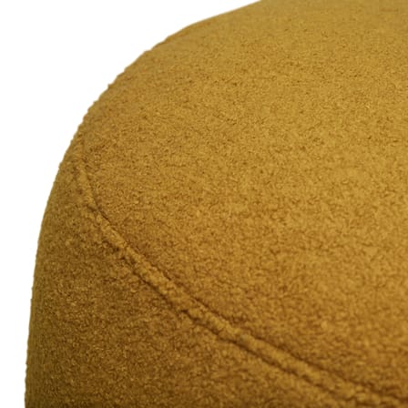 Sitzkissen Point Large Sherpa textil gelb / Ø 70 cm - Stoff Sherpa (Webpelz) - Fatboy