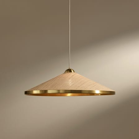 Suspension Songe tissu beige / Ø 80 cm - Maison Sarah Lavoine