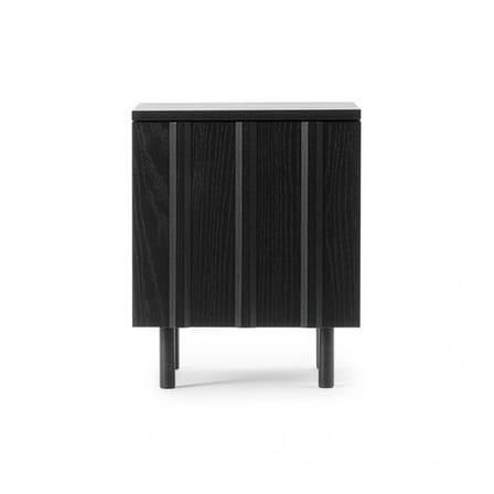 Table de chevet Rib bois noir / 1 porte - Normann Copenhagen