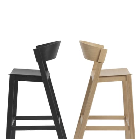 Tabouret de bar Cover bois noir / 75 cm - Muuto