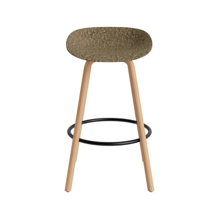 Tabouret de bar Mat / H 75 cm - Algue marine / Pieds hêtre - Normann Copenhagen