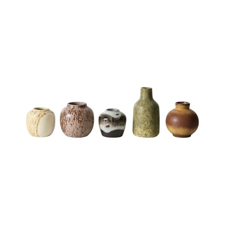Set de 5 mini vases 70s céramique - HK LIVING