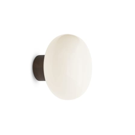 Karl-Johan Wall light glass white / IP 20 - Wooden base - NEW WORKS