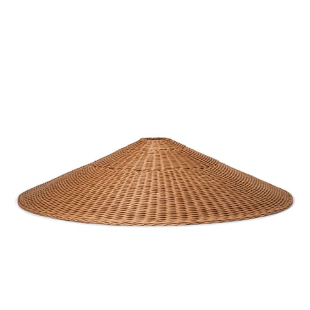 Abat-jour Dou fibre végétale beige bois naturel / Rotin tressé main - Ø 90 x H 21 cm - Ferm Living