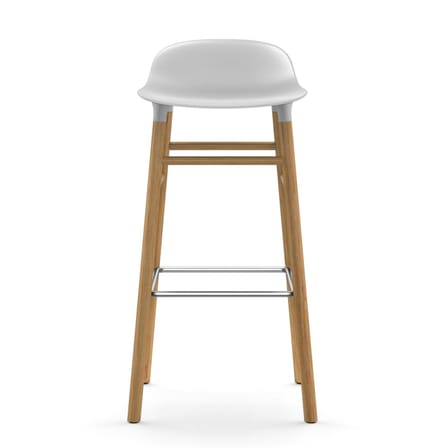 Form Bar stool - H 75 cm / Oak leg by Normann Copenhagen