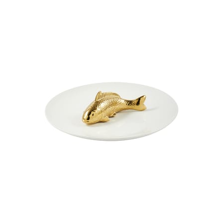 Centre de table Fish céramique blanc / Ø 40 cm - POLSPOTTEN
