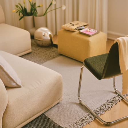 Chaise rembourrée Brink tissu vert - Muuto