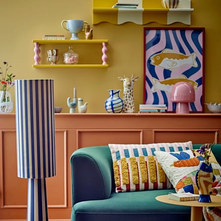 Etagère murale Bubbi bois jaune / L 80 cm - Bloomingville