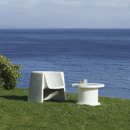 Fauteuil Bit plastique blanc / Recyclé - Normann Copenhagen