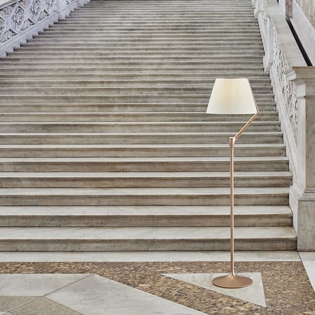Lampadaire Angelo Stone LED  / H 173 cm - Tissu plisssé - Kartell