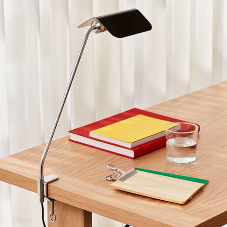 Lampe de bureau Apex Desk Clip métal rose / Base étau - Orientable / H 43 cm - Hay