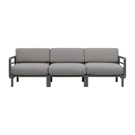 Modulares Gartensofa Maximo textil grau / 3-Sitzer - L 253.5 cm - NARDI