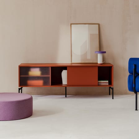 Mobile TV Met legno arancione / L 160 x H 60 cm - NOO.MA