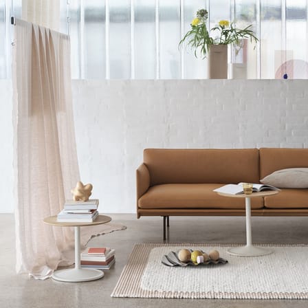 Sofa 2 Sitzer Outline leder braun / L 170 cm - Leder - Muuto