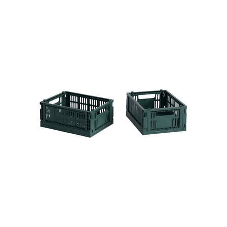 Lot de 2 paniers Colour Crate MINI plastique vert / 17 x 13 cm - Recyclé - Hay