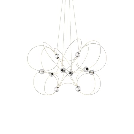 Munari 10 Pendant metal gold / LED - 120 x 90 x H 83 cm / Pre-assembled version - DCW éditions