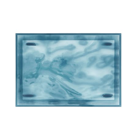 Plateau Dune Large plastique bleu / 55 x 38 cm - PMMA - Kartell