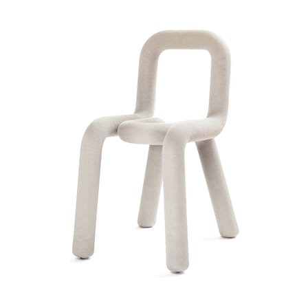 Sedia imbottita Bold Sparkling tessuto grigio / Tessuto con paillettes - Moustache