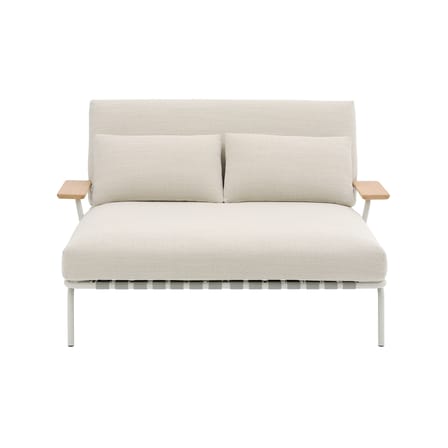 Doppel-Sonnenliege Settle textil weiß - Muuto