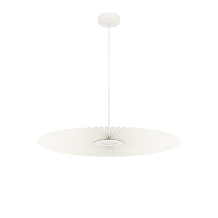 Suspension Carmen Medium tissu blanc / LED - Ø 90 cm - Hartô