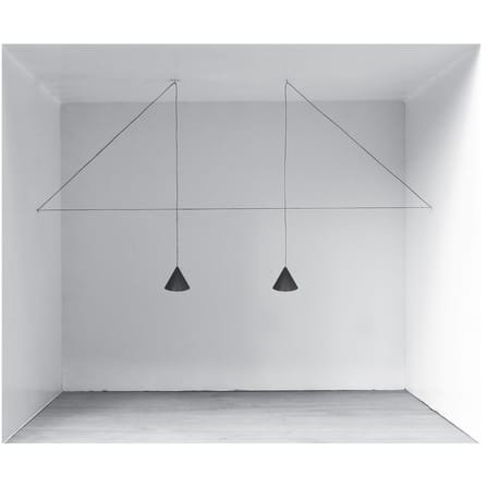 Suspension String Light Cone métal noir LED / Câble 12 mètres - Sans module électrique - Flos