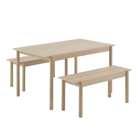 Table rectangulaire Linear WOOD bois naturel / 140 x 85 cm - Muuto