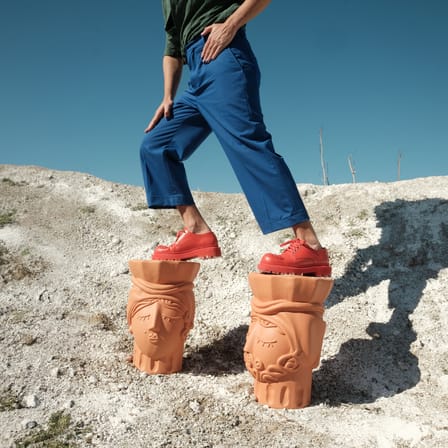 Tabouret Magna Graecia - Testa di Moro Woman céramique orange - Seletti