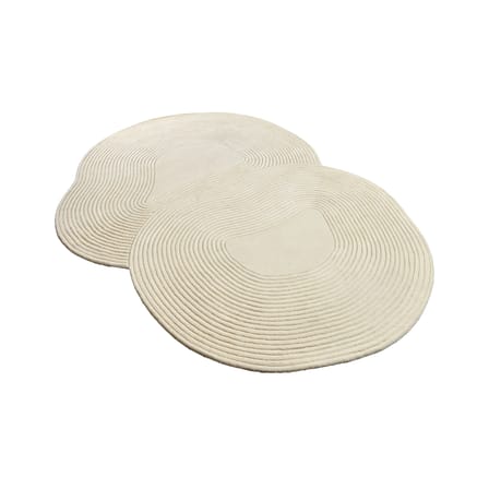 Tappeto Zen Shaped tessuto beige / 180 x 240 cm - Fatto a mano - Bolia