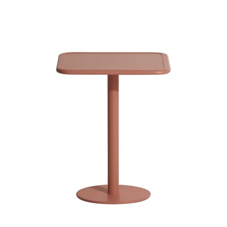 Tavolo quadrato Week-end Bistrot metallo marrone / 60 x 60 cm - Alluminio - Petite Friture