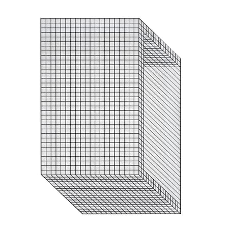 Teppich Quaderna 150 textil weiß / 200 x 300 cm - Superstudio, 1972/ handgetuftet - Zanotta
