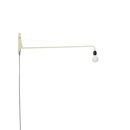 Applique avec prise Petite Potence métal blanc / Jean Prouvé (1947) - L 104 cm - Vitra