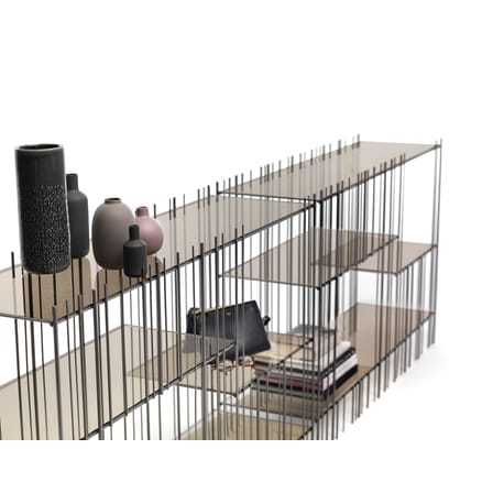 Console Metrica verre marron métal / 125 x 84 cm - Mogg