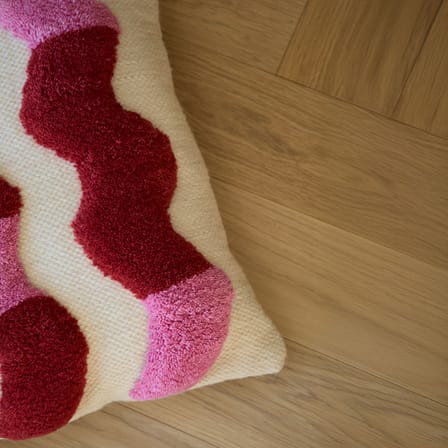 Coussin Wavy / 45 x 45 cm - Laine recyclée tissée main - COLORTHERAPIS