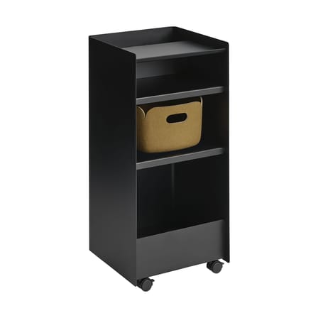 Desserte à roulettes Folded Tall métal noir / Ouvert - H 83,7 cm - Muuto