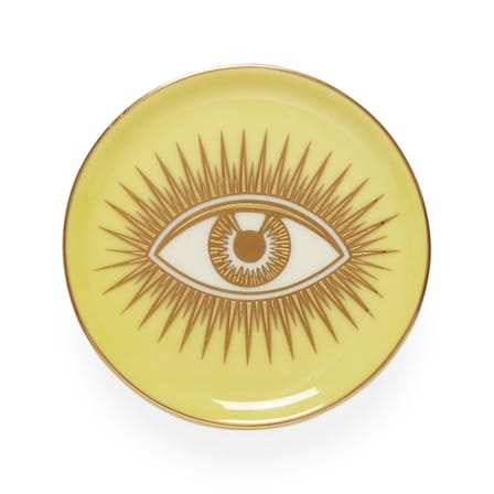Set de 4 dessous de verre Le wink céramique / Porcelaine & or - Jonathan Adler