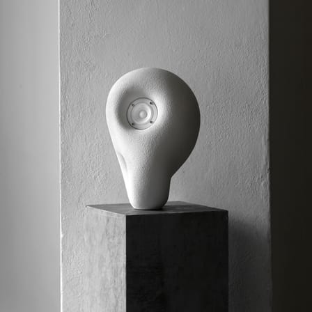 Enceinte Acoustic Sculpture matériau composite blanc / Sculpté main - Bluetooth 5.0 - Transparent Speaker