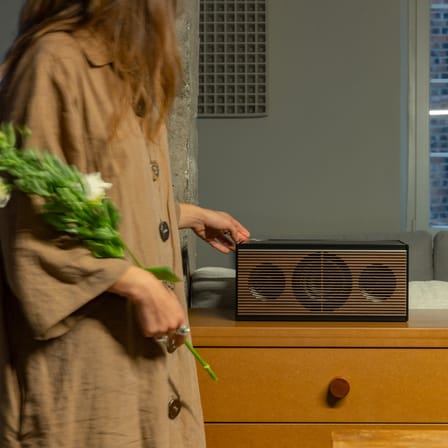 Enceinte Bluetooth PR Link bois noir - La Boîte Concept