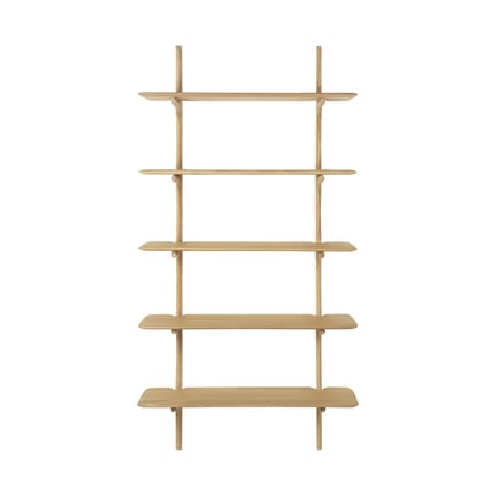 Étagère PI bois naturel / 5 étagères - Chêne massif / L 100 x H 196 cm - Ethnicraft