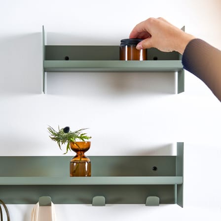 Étagère Pli Slim métal vert / L 30 x P 10 cm - TIPTOE