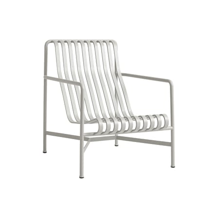 Fauteuil bas Palissade métal gris / Dossier haut - Bouroullec, 2016 - Hay