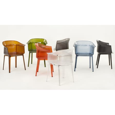 Fauteuil empilable Papyrus plastique transparent - Kartell