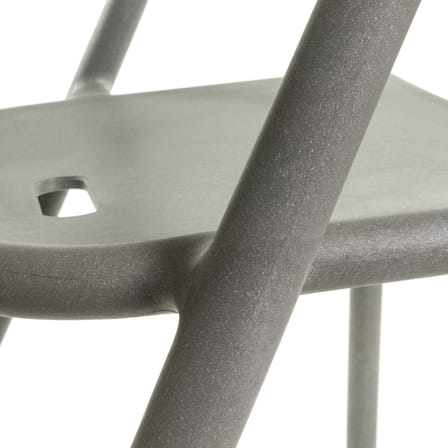 Fauteuil empilable RE Air-Armchair plastique gris / Recyclé - Jasper Morrison, 2006 - Magis