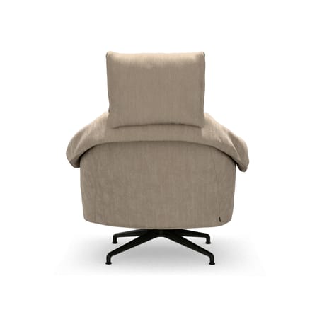 Fauteuil pivotant Bascule Highback tissu beige / Mécanisme d’inclinaison - Piètement 4 branches - Vitra