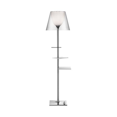 Lampadaire Bibliothèque Nationale métal transparent / Port USB intégré - Flos