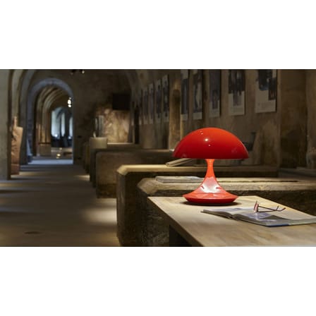 Lampe de table Cobra plastique rouge / Edition limitée 50 ans - Elio Martinelli , 1968 - Martinelli Luce