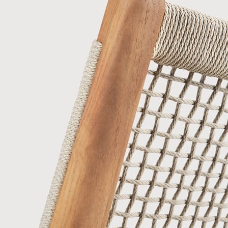 Lounge Sessel Jack Woven Outdoor holz kunstfaser beige / Seil - Ethnicraft