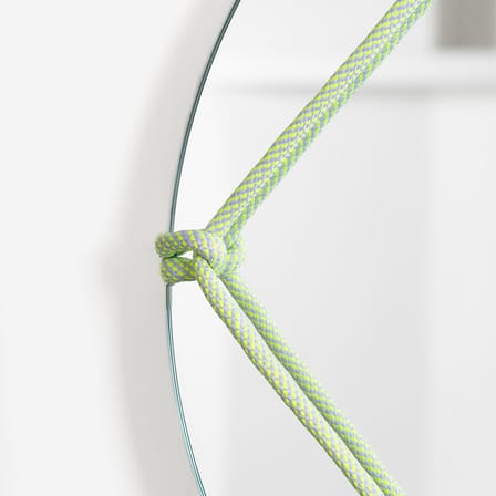 Miroir mural Shibari Rond verre jaune / Ø 65 cm - Moustache